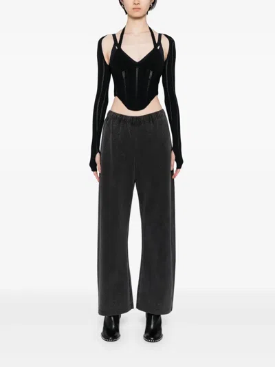 Jnby Cotton Elasticated Track Pants In Grey