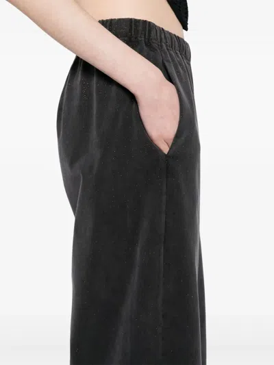 Jnby Cotton Elasticated Track Pants In Grey