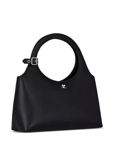 Courrèges Day Mini Bag Buckle Detail In Black