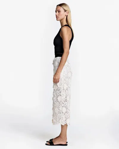 Smythe Appliqué Pencil Skirt In Cream