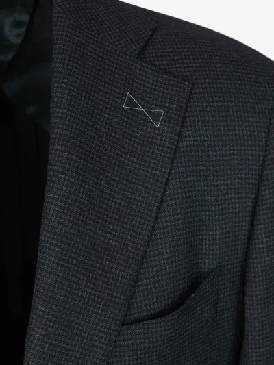 Atelier Munro Houndstooth-pattern Suit In Dark Green