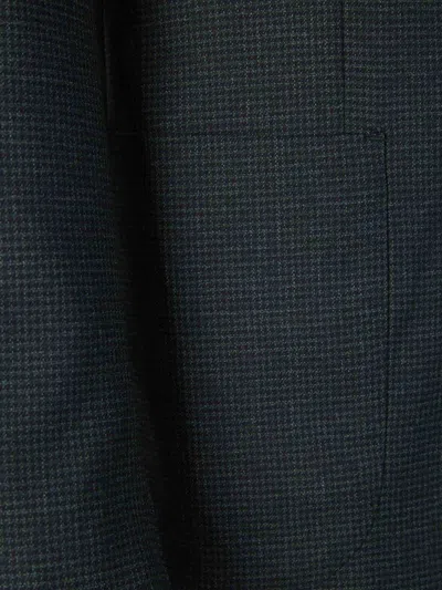 Atelier Munro Houndstooth-pattern Suit In Dark Green