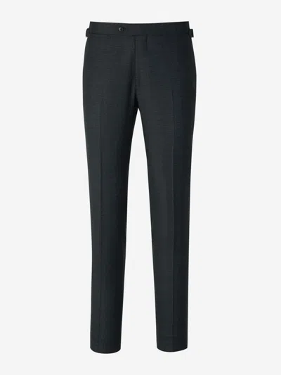 Atelier Munro Houndstooth-pattern Suit In Dark Green