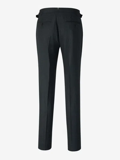 Atelier Munro Houndstooth-pattern Suit In Dark Green