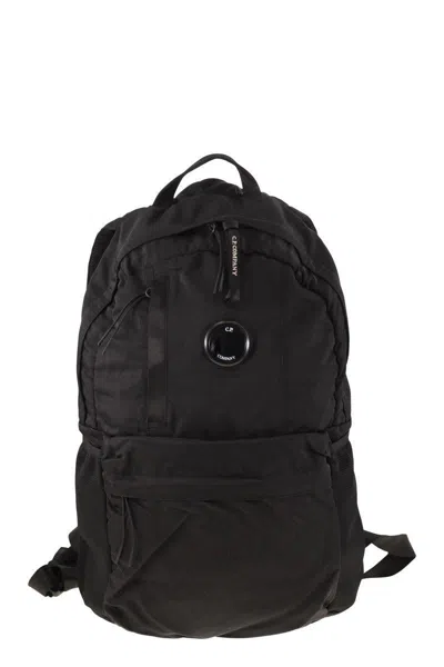 C.p. Company Lens-detail Top-handle Backpack In Black