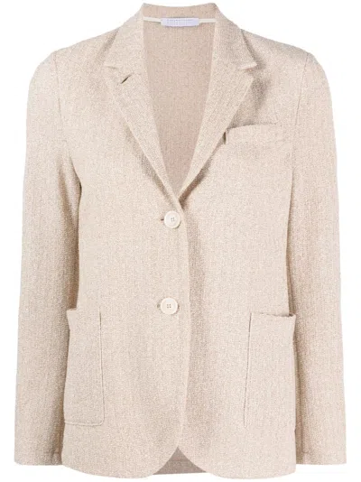 Harris Wharf London Cotton Blend Single-breasted Jacket In White