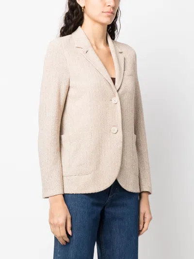 Harris Wharf London Cotton Blend Single-breasted Jacket In White