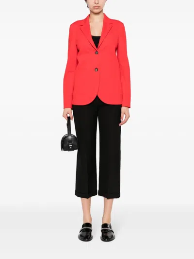 Harris Wharf London Single-breasted Blazer With Chest Welt Pocket In Red