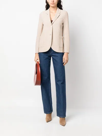 Harris Wharf London Cotton Blend Single-breasted Jacket In White