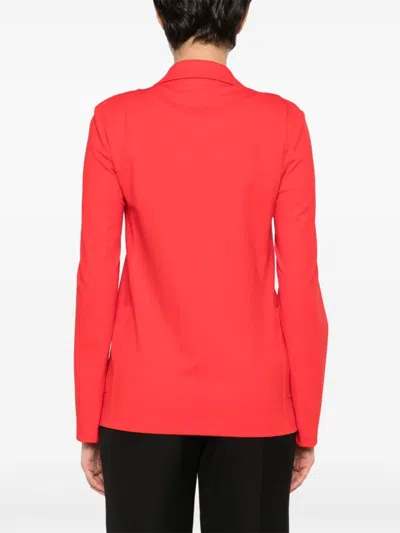 Harris Wharf London Single-breasted Blazer With Chest Welt Pocket In Red