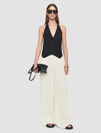 Joseph Suez Pleat Jacquard Tie Waistcoat In Black
