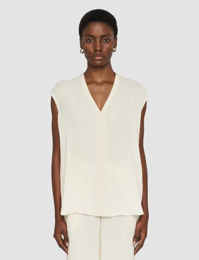 Joseph Lucien Pleat Jacquard Blouse In White