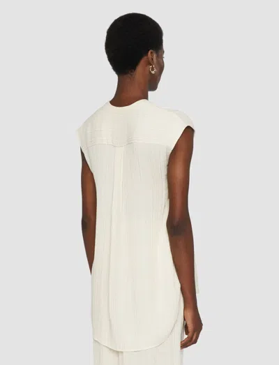 Joseph Lucien Pleat Jacquard Blouse In White