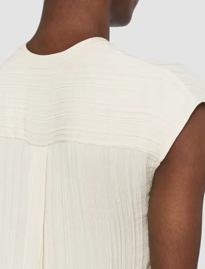 Joseph Lucien Pleat Jacquard Blouse In White