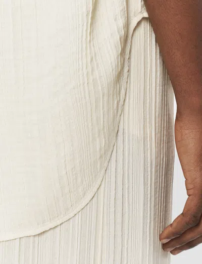 Joseph Lucien Pleat Jacquard Blouse In White