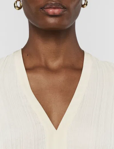 Joseph Lucien Pleat Jacquard Blouse In White