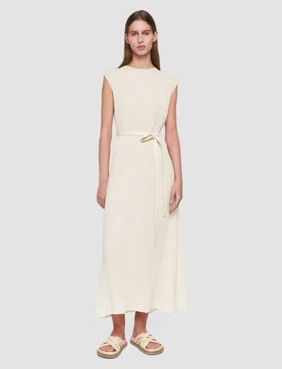 Joseph Garnier Pleat Jacquard Dress In White