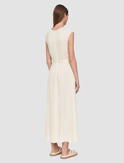 Joseph Garnier Pleat Jacquard Dress In White