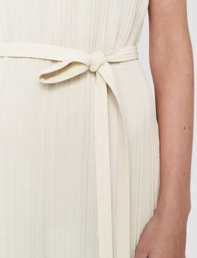 Joseph Garnier Pleat Jacquard Dress In White