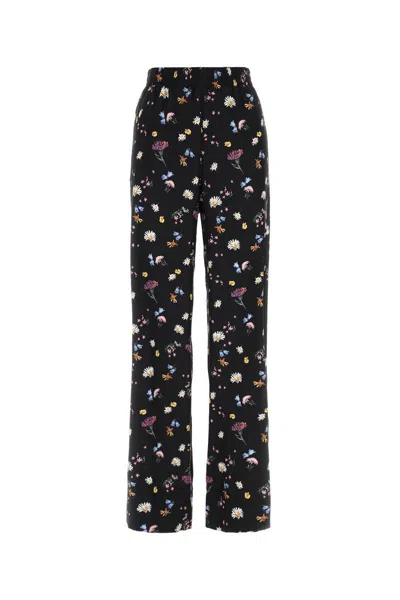 Stella Mccartney Floral-print Silk Trousers In 8475