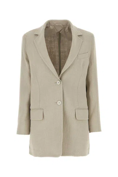 Shop Max Mara Jackets And Vests In Beige