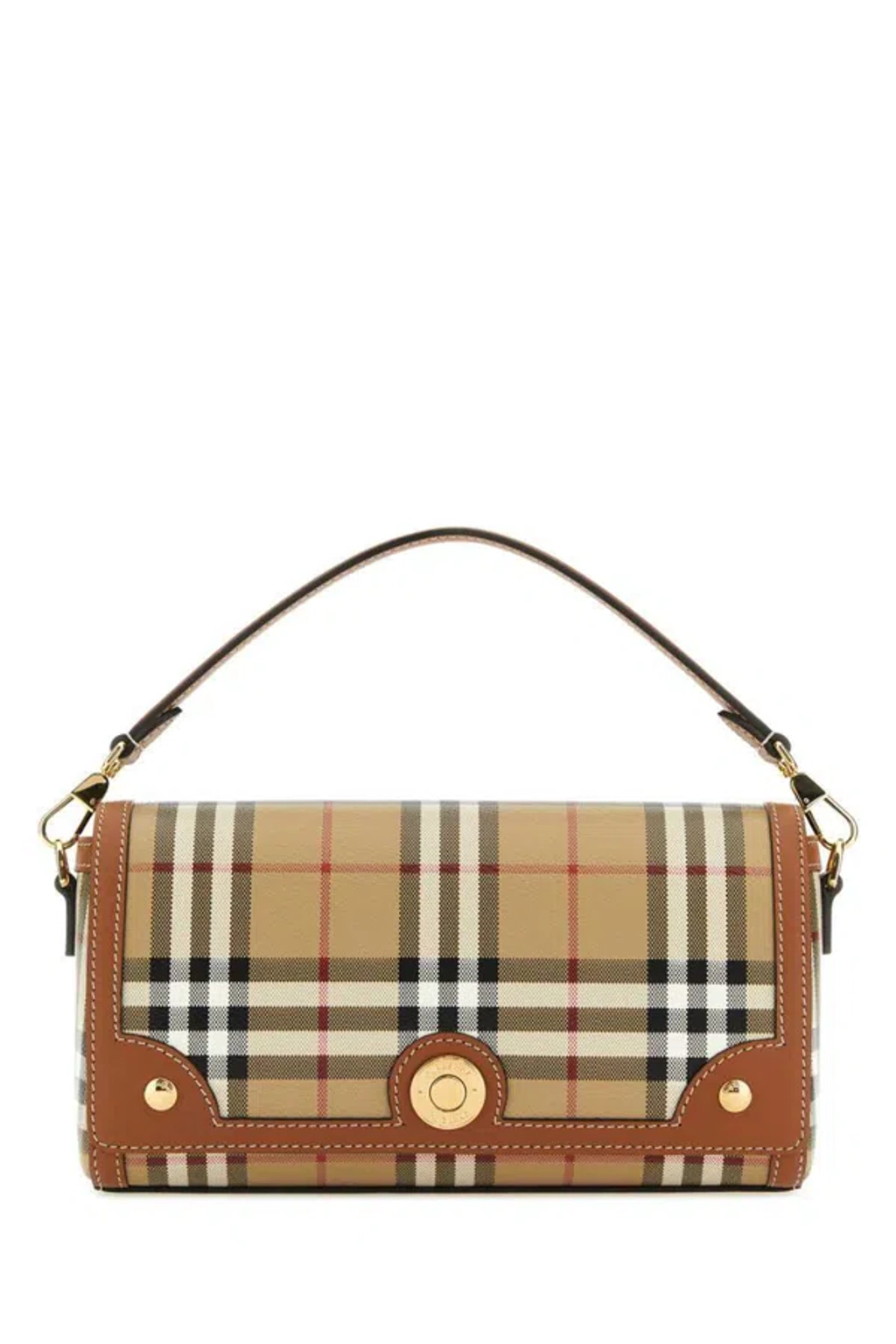 ハンドバッグ Burberry Printed Canvas And Leather Note Handbag Burberry Women Printed Canvas And Leather Note Handbag In