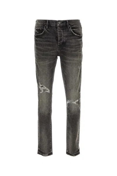 Purple Brand Black Stretch Denim Jeans In Black