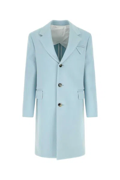 Bottega Veneta Pastel Blue Viscose Blend Coat In 8955