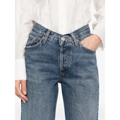 Agolde Luna Pieced Cotton Denim Jeans