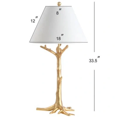 Jonathan Y Galen 33.5in Resin Led Table Lamp In Gold Leaf
