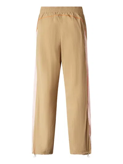 Pinko Technical Canvas Joggers With Side Band In Brown