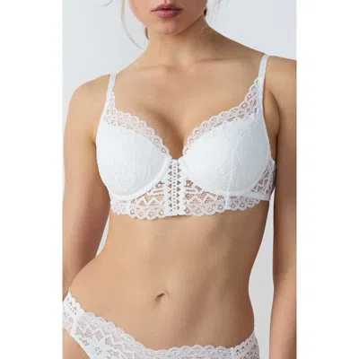 Etam Dream Classique Longline Underwire Bra In Ecru
