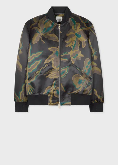 Paul Smith Bohemia Patterned Bomber Jacket In Brown