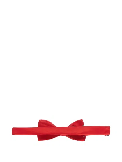 Romano Satin Bow Tie In Red