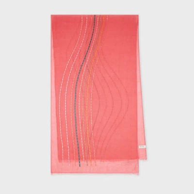 Paul Smith Stitched Scarf In Pink