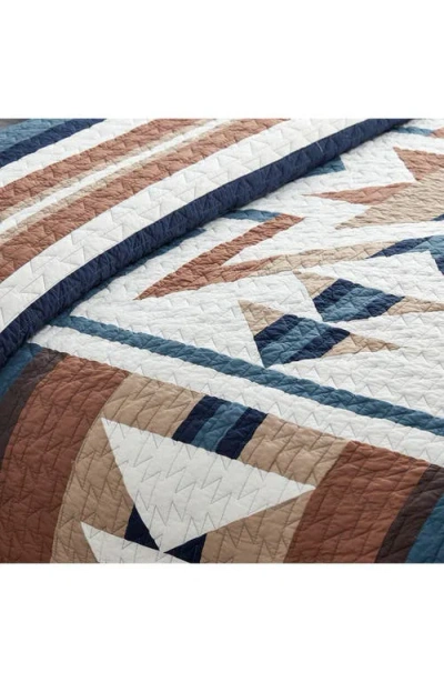 Pendleton Silver City Reversible Quilt & Sham Set In Blue Mirage