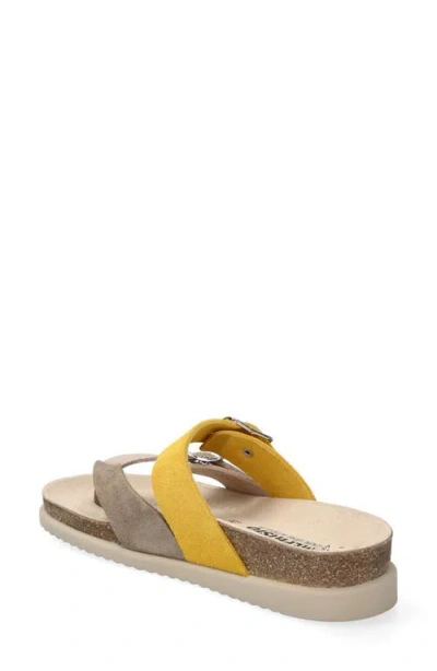 Mephisto Happy Slide Sandal In Warm Grey Combo 62860