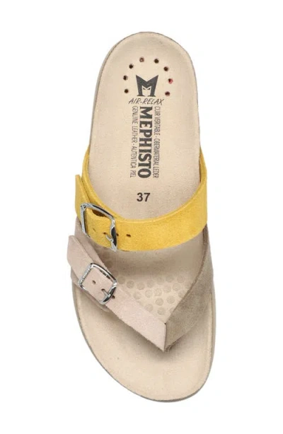 Mephisto Happy Slide Sandal In Warm Grey Combo 62860