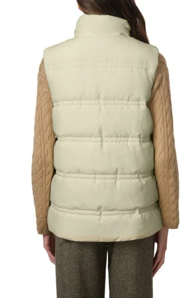 Bernardo Minimalist Double Needle Stitch Recycled Polyester Puffer Vest In Sage