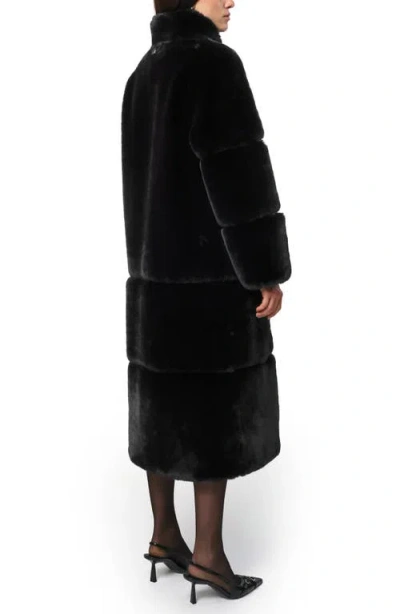 Apparis Sylke Recycled Fur Coat In Noir