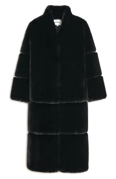 Apparis Sylke Recycled Fur Coat In Noir
