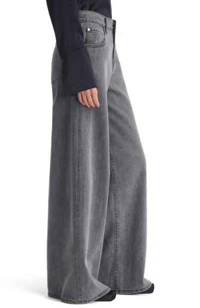 Twp Tiny Dancer Wide Leg Jeans In Dark Grey