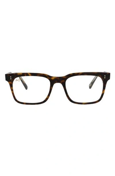 Maui Jim 50mm Square Optical Glasses In Tortoise Transparent