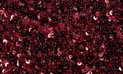 Alice And Olivia Denny Boxy Sequined Blazer In Garnet