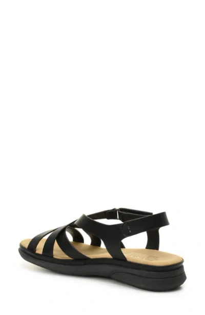 Taryn Rose Lasercut Slide Sandal In Black