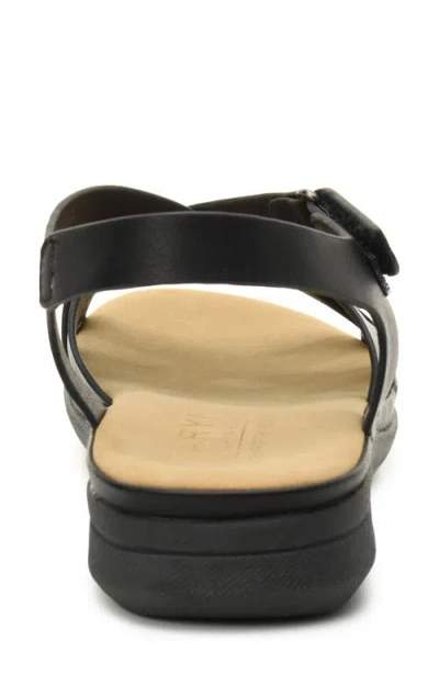 Taryn Rose Lasercut Slide Sandal In Black