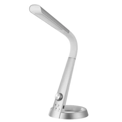 Jonathan Y Milton Aluminum Contemporary Minimalist Adjustable Head Dimmable Usb Charging Led Task Lamp In Silver