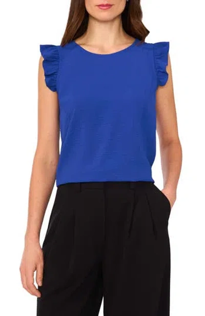 Halogen ® Textured Ruffle Button Top In Mazarine Blue