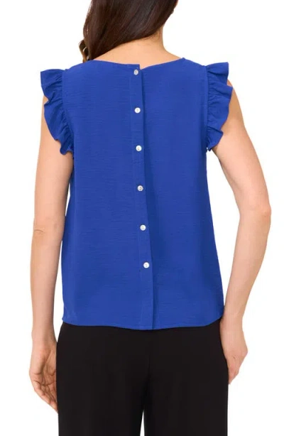 Halogen ® Textured Ruffle Button Top In Mazarine Blue