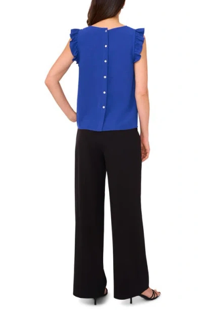 Halogen ® Textured Ruffle Button Top In Mazarine Blue